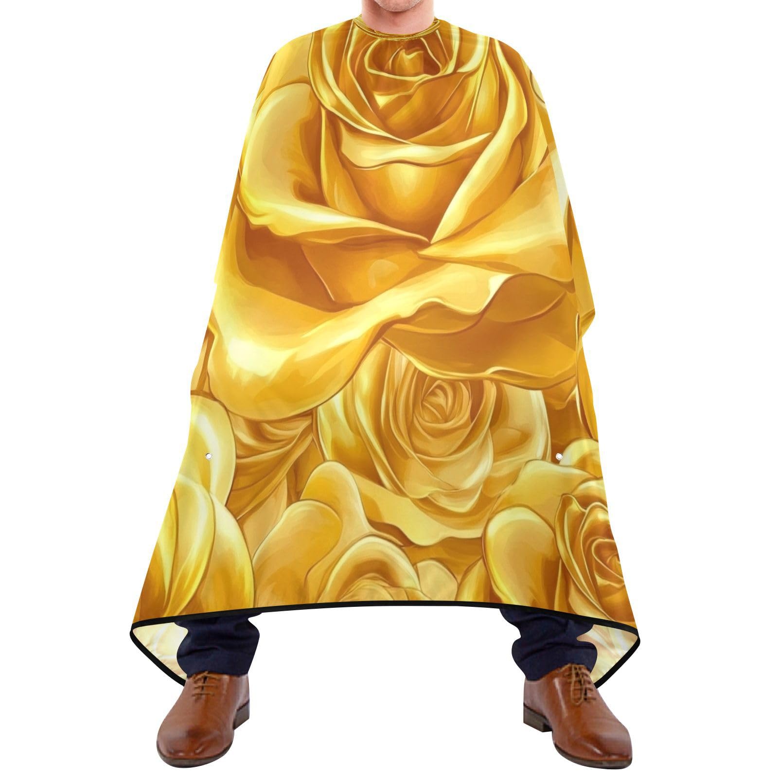 Gold Rose Barber Cape Waterproof Polyester Hair Cutting Salon Cape Adjustable Neckline Hair Hair Cutting Beard Hairdressing Cape Accessories 55×64 Inch-image-33