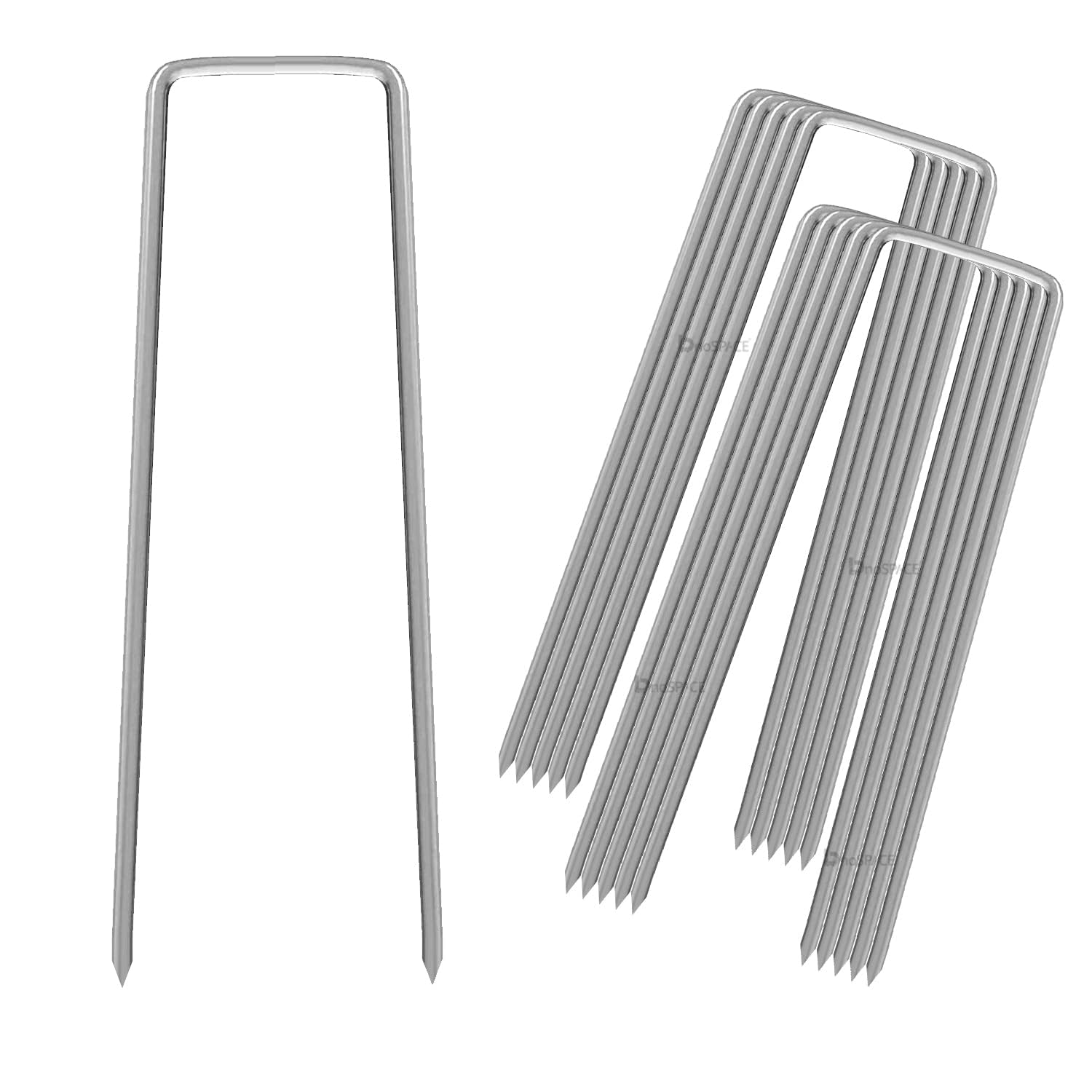 6" Weed mat Nails Steel Staples Landscapping Fabric Pins/Weed Mat Clips/Landscape Staples/Garden Stakes Pack of (5)-image-10