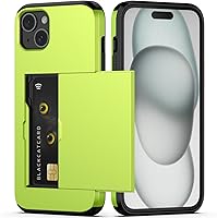 Vista 14 de Nvollnoe Compatible con iPhone 15 Funda con ranura para tarjetas, resistente, protectora de doble capa, a prueba de golpes, ranura oculta