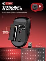 Vista 5 de RAPIQUE Bluetooth Wireless Mouse - Dual Bluetooth & 2.4 GHz USB Receiver, Comfortable Grip, Quiet Clicks, Low Power - Multi-Device Compatibility for