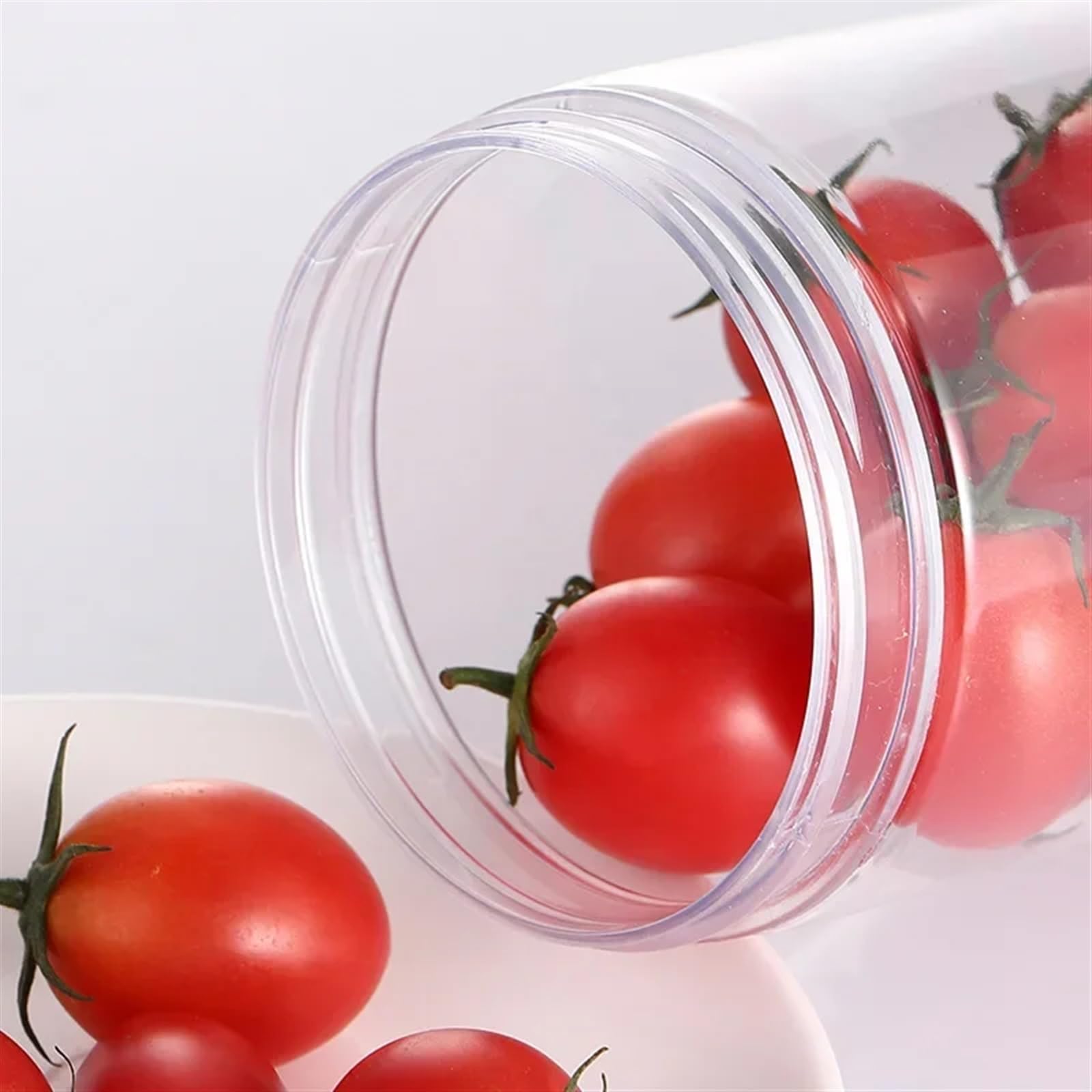 Marmeladengläser 10 stücke 200/250/300/400/500 ml Durchsichtige Plastikdosen marmeladendose Probentopf Behälter wiederverwendbares Vorratsglas for Die Küche Einmachgläser(10pcs-300ml)