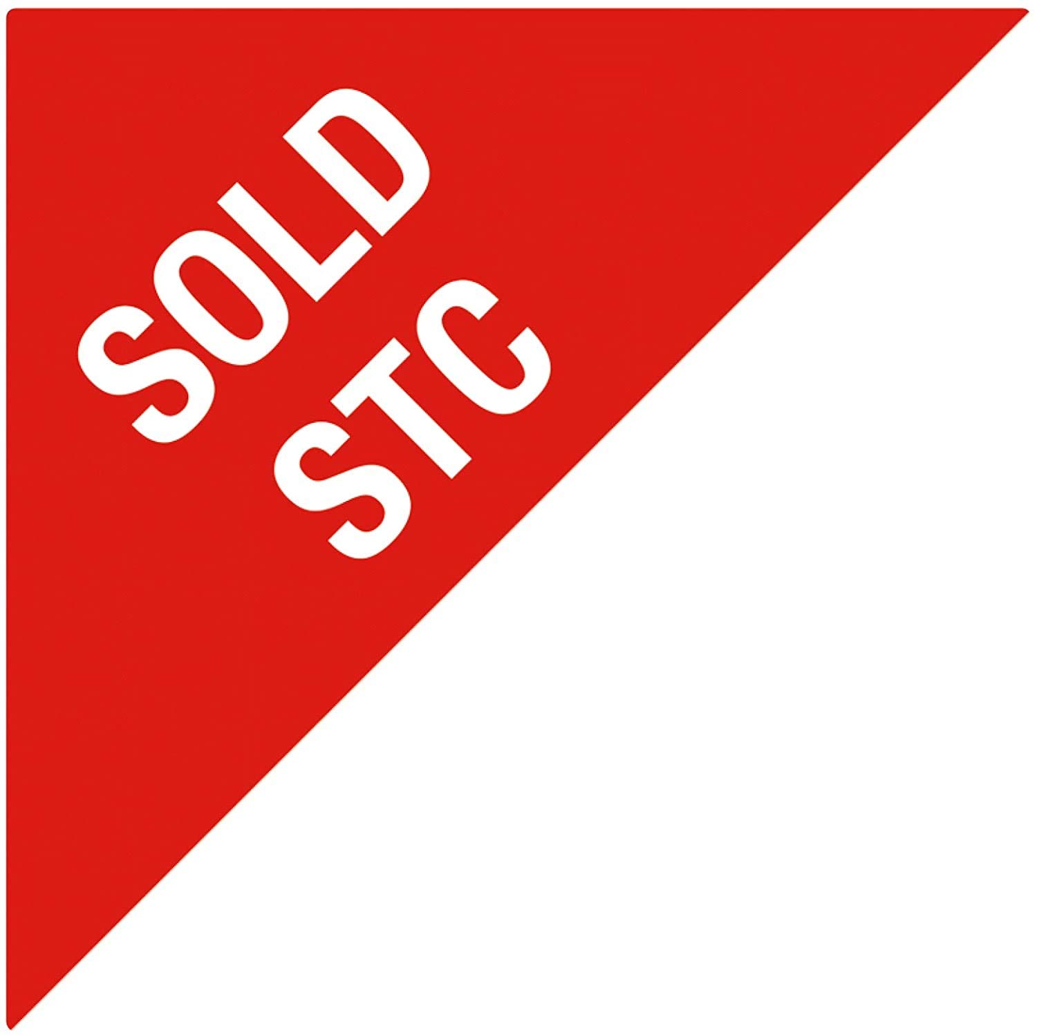 Price Stickers Sold Stc Estate Agent Stickers – Pack Of 24 Red 67 X 67 X 94Mm Triangles Removable Adhesive Coloured Sticky Labels Self Adhesive Easy Peel Labels Stickers Sticky Paper