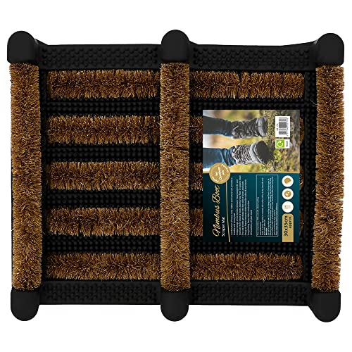 JVL Nimbus Rubber Coir Boot Scraper Mat 30x35cm