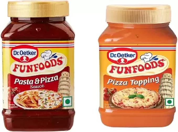 FunFoods Pizza Topping & Pizza Pasta Souce 650 GM Pack of 2 650 g (Pack of 2)