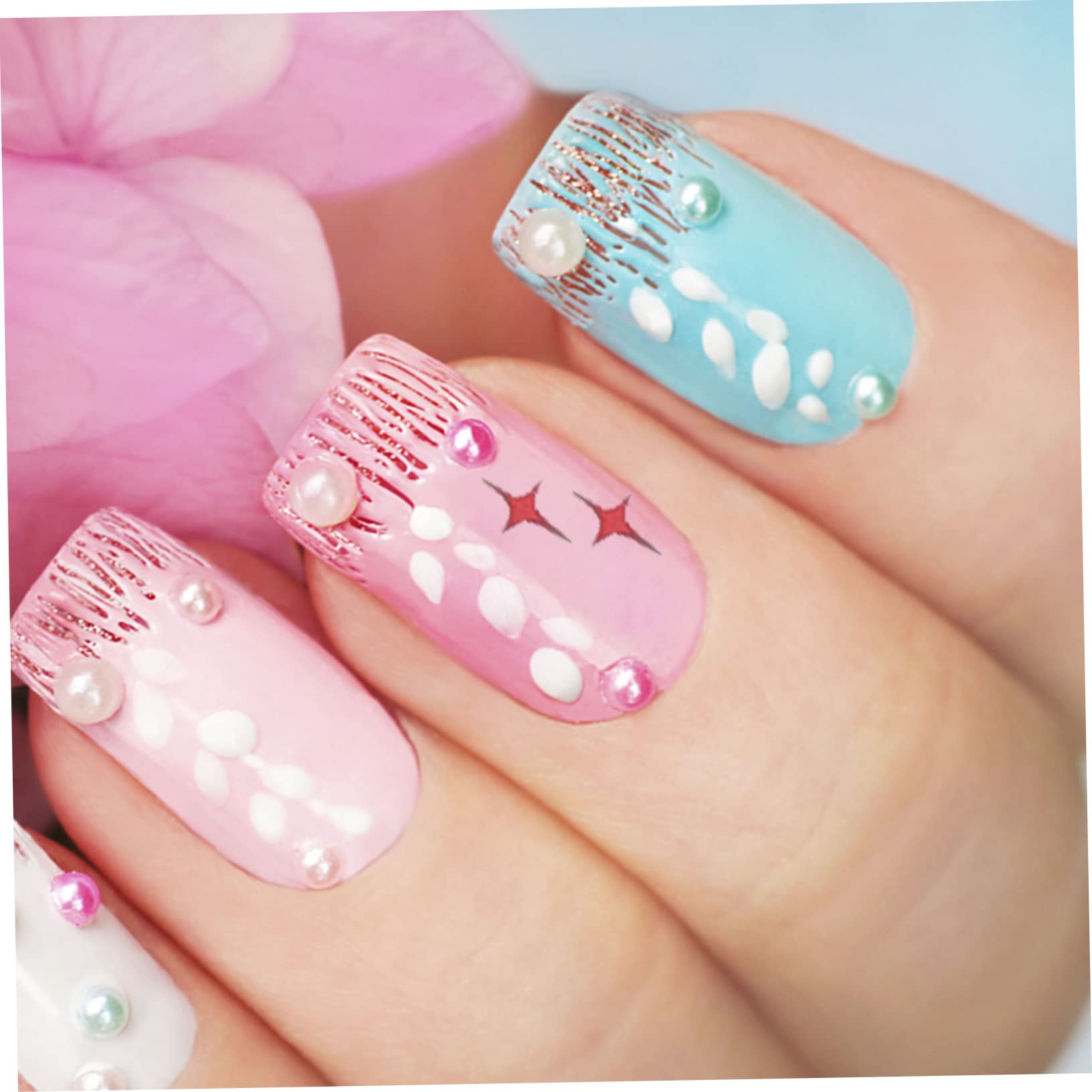 5 Set Adesivi Per Unghie Tema Stickers Per Nail Art Decorazioni Unghie Autoadesive Design Per Feste 12 Fogli*5