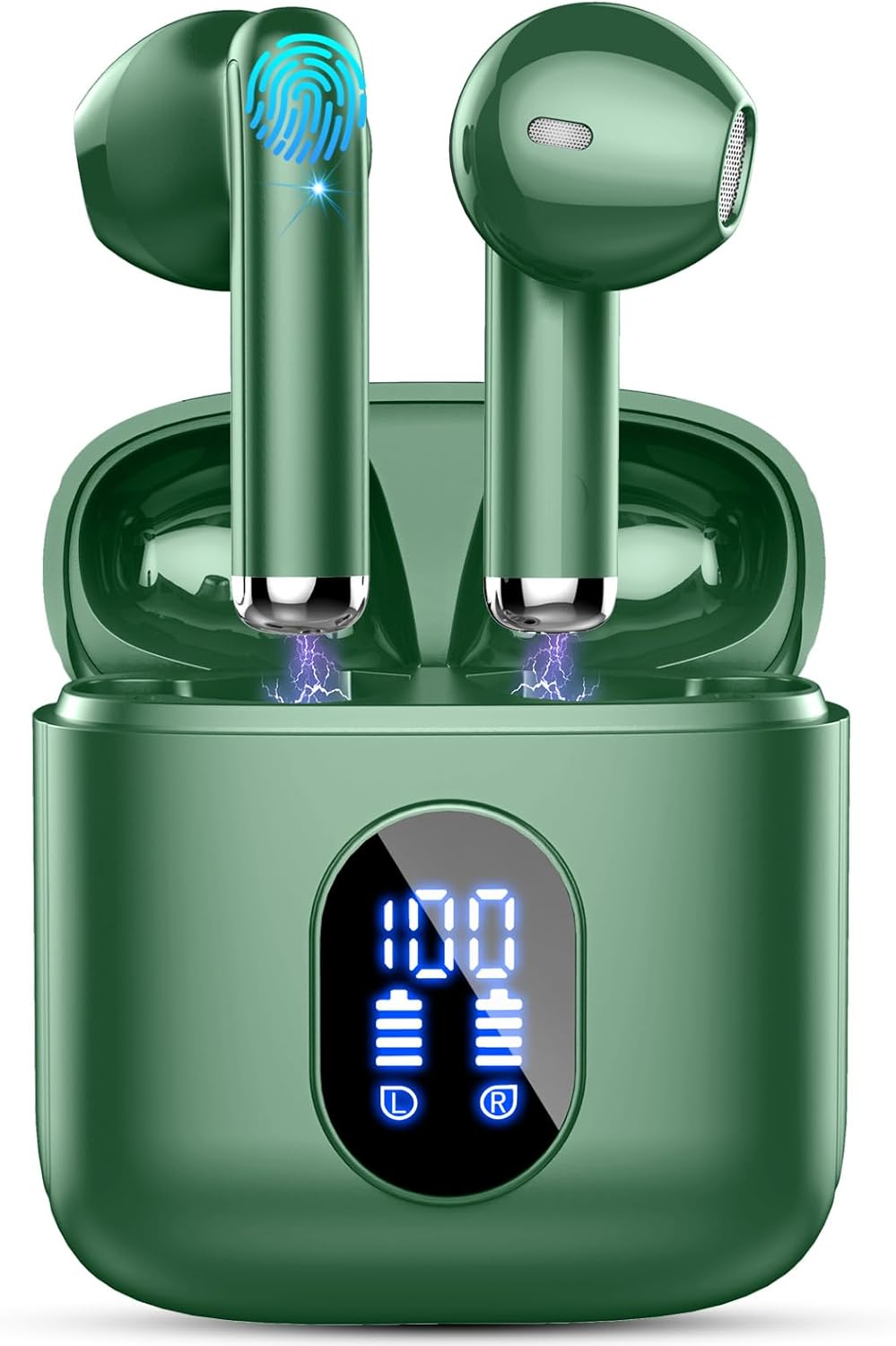 Earbuds Wireless Bluetooth Earbuds Hi-Fi Stereo, 2024 Ear Buds with 4 ENC Mics, 3g Mini Bluetooth Headphones in Ear, 30H USB-C LED Charging Case, IP7 Waterproof Wireless Earphones for Android iOS