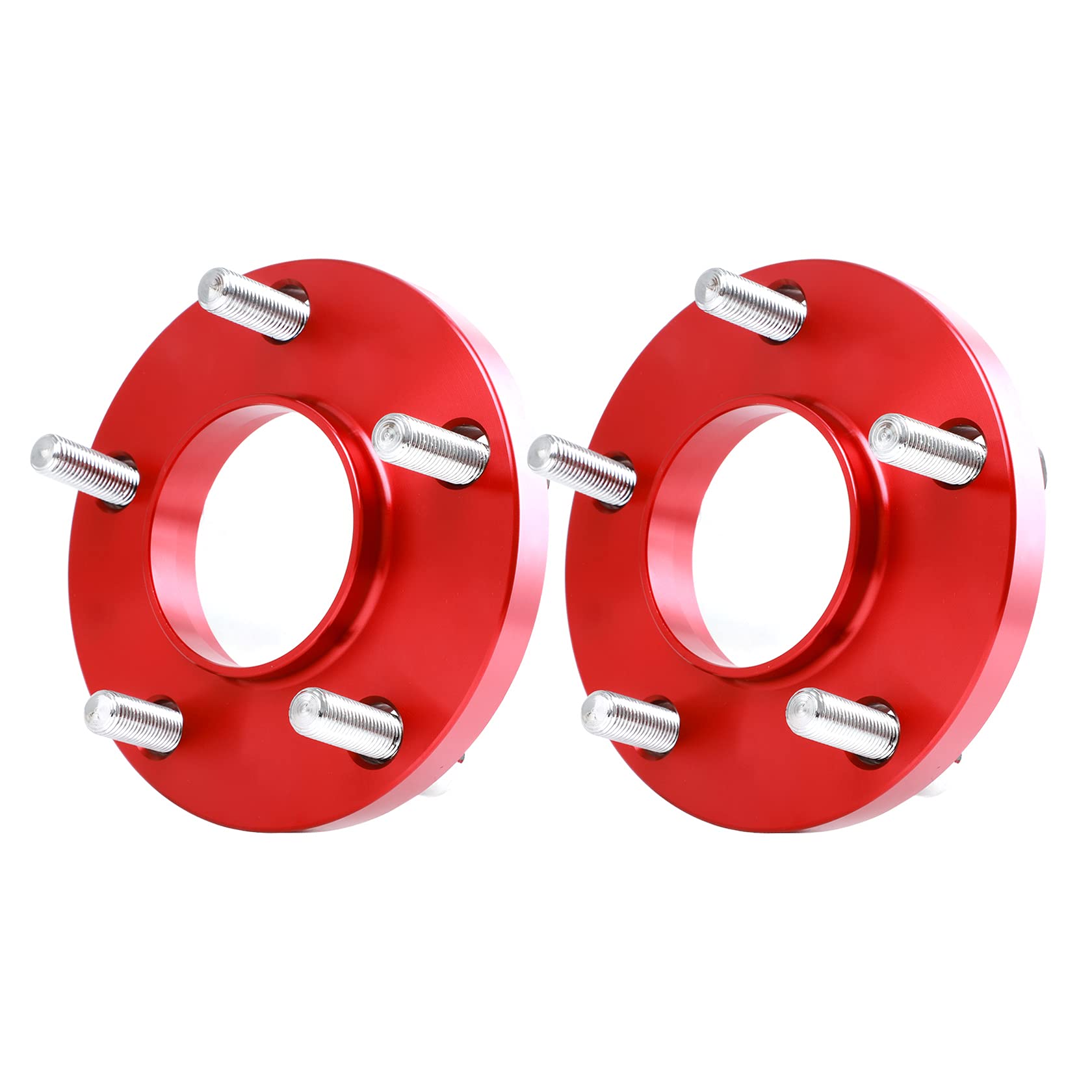 Pindex Distanziali per ruote 5x120 10mm per BMW, 2x allargamenti scartamento 10mm per E36 E46 E90 E91 E60, circonferenza fori 5x120, centratura 72,6mm, Rosso