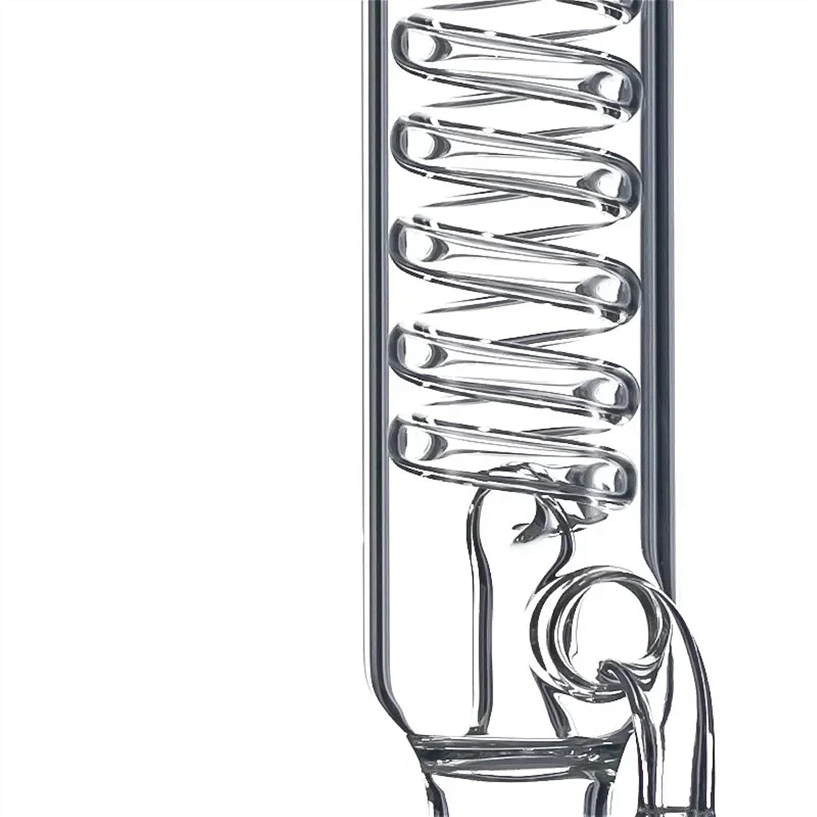 Serpentinenkondensator, Laborglas-Kondensator, geeignet for vertikale Destillation oder Reflux-Gerät, Außendurchmesser 35 mm, Öffnung 24 mm (Size : Length 400 mm)