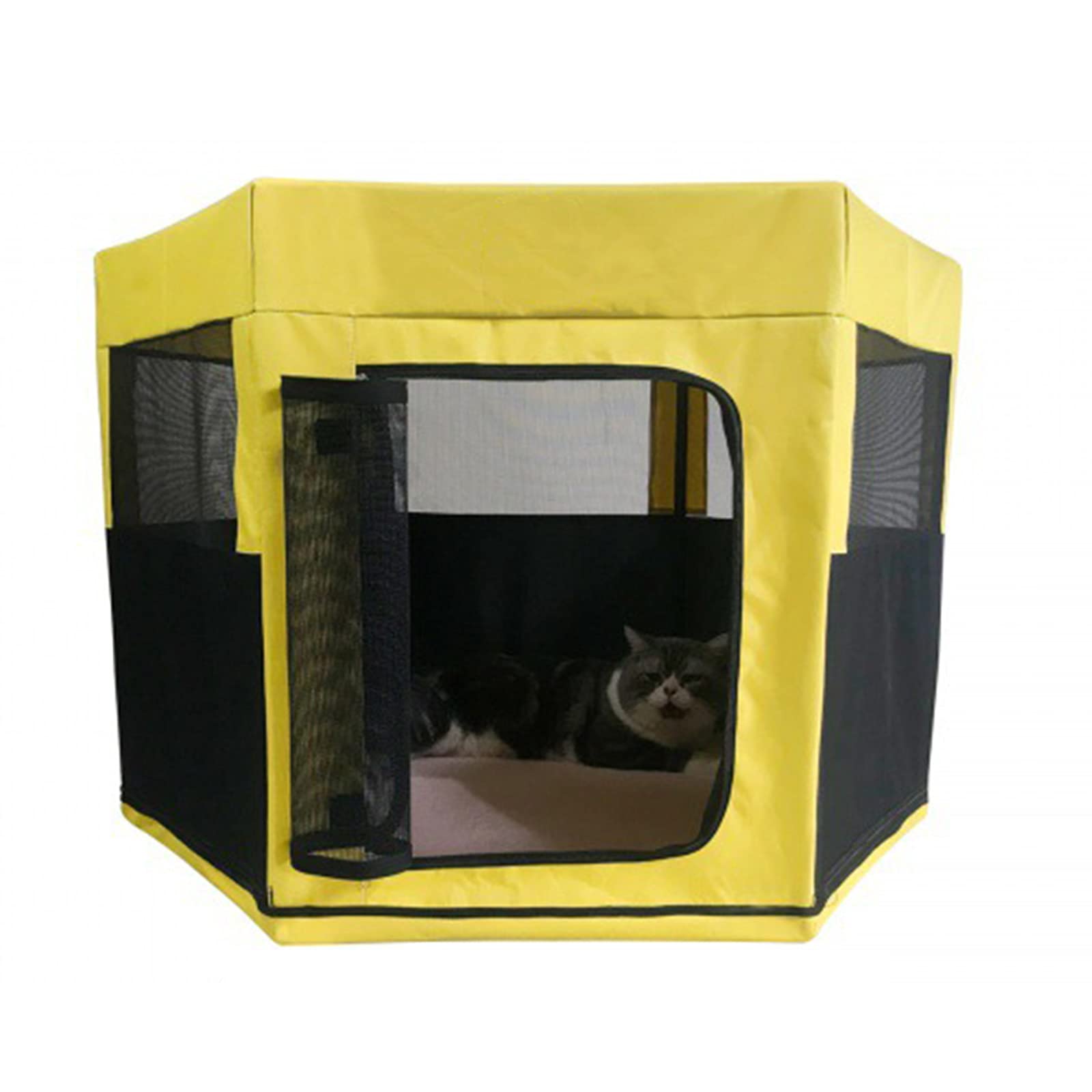 Portable Pet Playpen Tent, Dog House Octagonal Cage For Cat Tent Playpen Puppy Kennel Easy Operation Fence, Outdoor Big Dogs House for Dog Puppy Excursion Outdoor