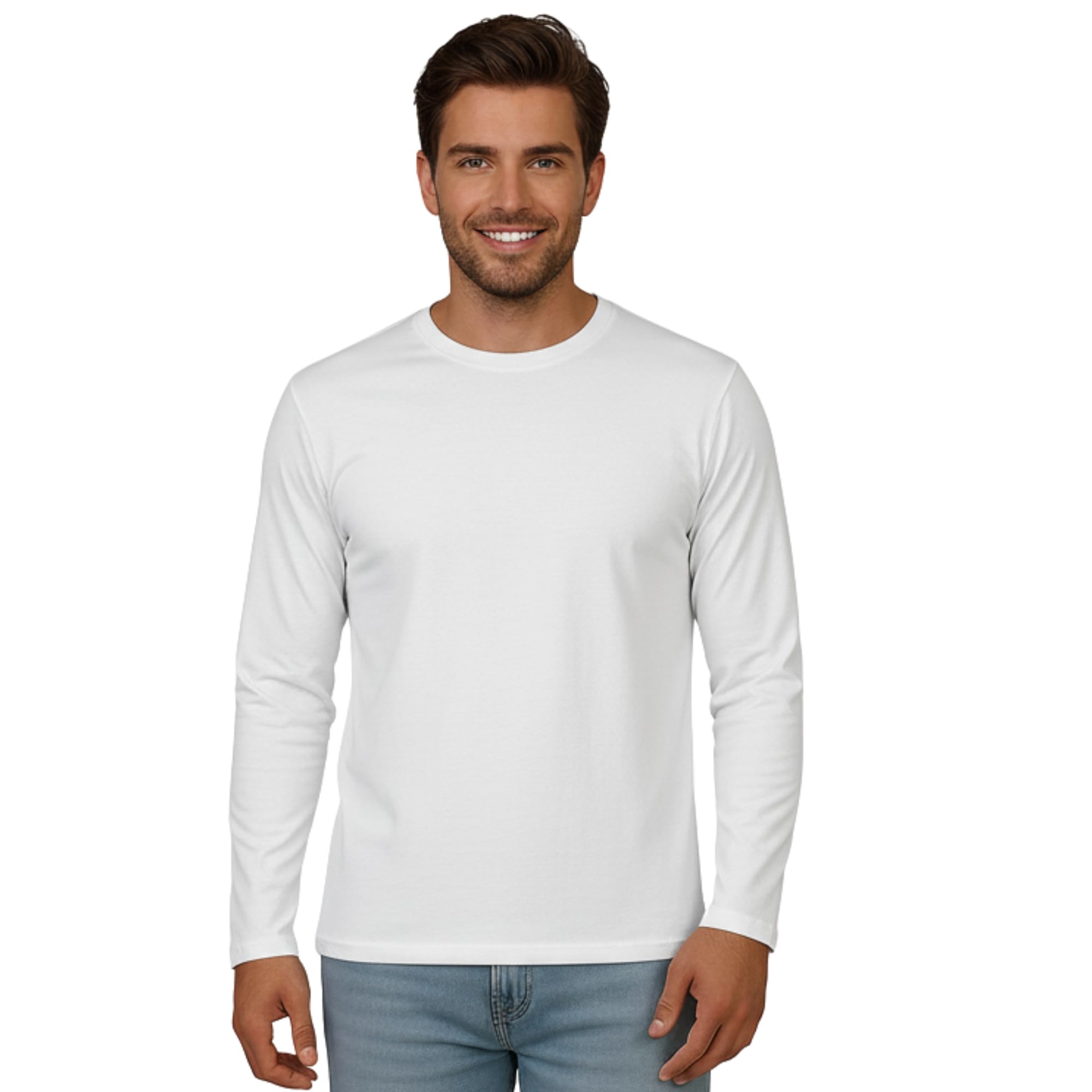 INGEAR Men's Ultra Soft Casual Base Layer Polyblend Long Sleeve T-Shirt, Crewneck, Lightweight Jersey Fabric,