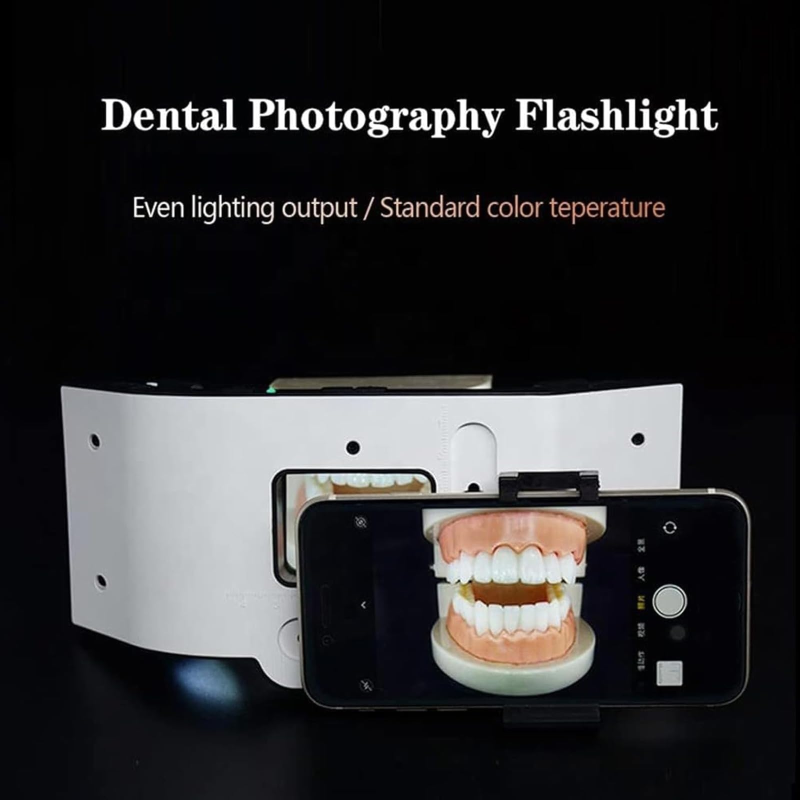 Luz de fotografía móvil Dental, luz de llenado bucal LED de odontología, Equipo de fotografía Dental, Ayuda para fotografía Dental, 6000-6500K Ajustable, para salón en casa