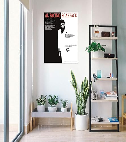 Miniatura 4 de Póster de la película Scarface (Al Pacino, blanco y negro) - Impresión de póster de colecciones de 24 x 36 pulgadas, impresión de póster de 24 x 36