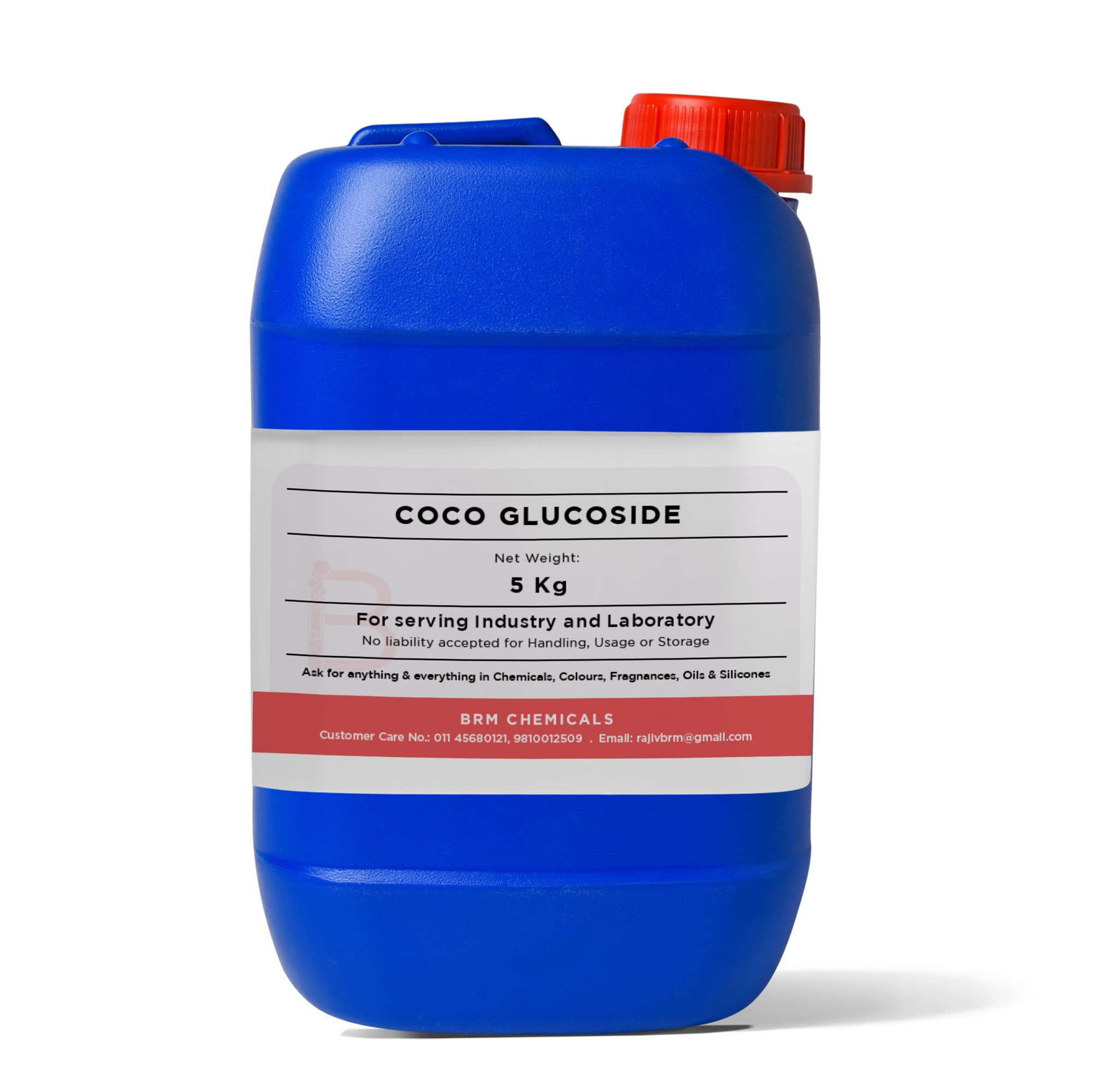 BRM Chemicals - Coco Glucoside Surfactant - 5 KG - For Formulations and DIY Skin Care - For Shower Gels, Body Soap, Shampoos, Face Cleansers