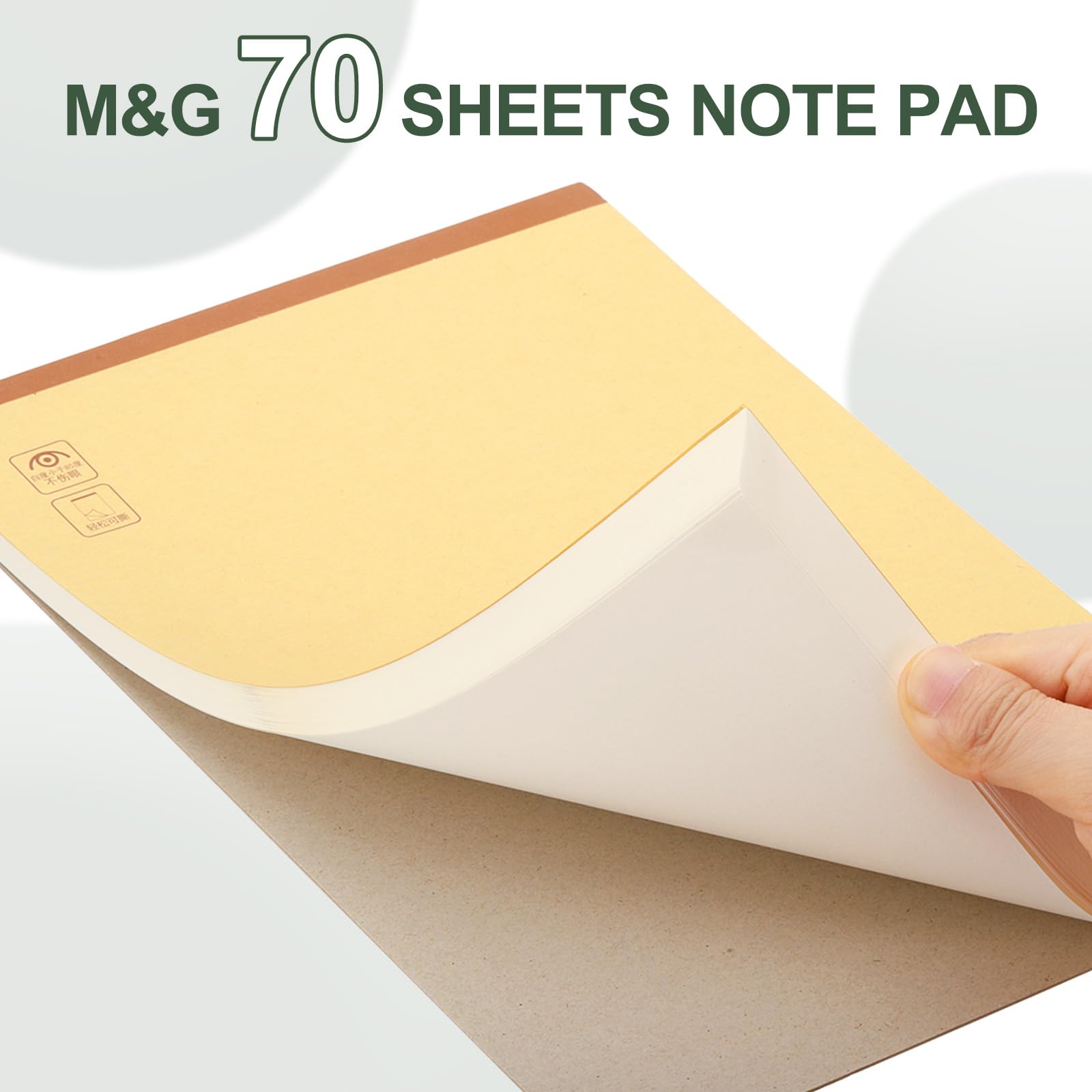 M&G 7x10 Notizblöcke, 6er Pack B5 Legal Pads 70 Blatt Notizblöcke Schreibblock College Blanko Kalkül Memo Papier Tablet für Arbeit Schreiben Notizen Mathematik Zeichnen