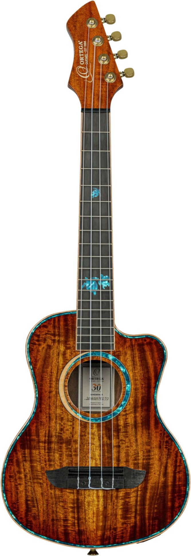 Ortega 30th Anniversary Series RUHZ30TH-ST Electro-Acoustic Tenor Ukulele with Gig Bag