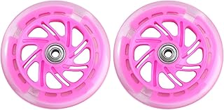INOOMP 2pcs Scooter Wheels Kids Scooter Light up Scooter Wheels Electric Scooter Wheel Electric Skooter Scooter Bearing Wheels Pu Scooter Parts Electric Scooter Parts Scooter Accessories