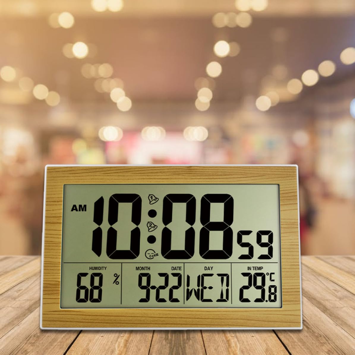 Reloj Despertador Digital de Pared Calendario para Oficina y Hogar