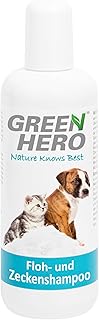 Green Hero Floh- und Zeckenshampoo für Hund & Katze schützt vor Flöhen, Zecken, Milben, Läusen & Parasiten 250ml Hundeshampoo & Katzenshampoo ohne Silikone, Parabene & Mikroplastik product image