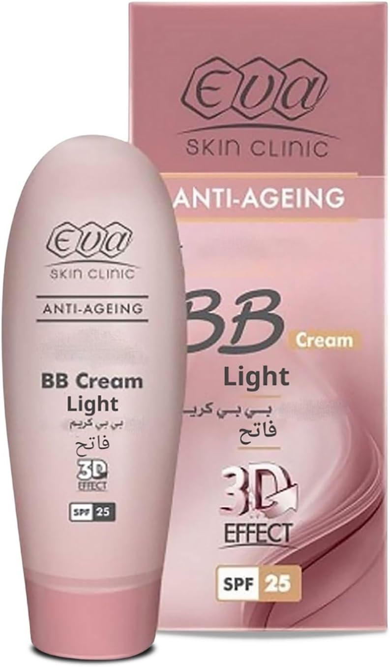 Eva Skin Clinic Collagen BB Cream Provide You With 5 Instant Effects Coverage & Absorbing Excess Oil & Sun Protection (1.76 oz) - 50ml (Collagen BB Cream Light)