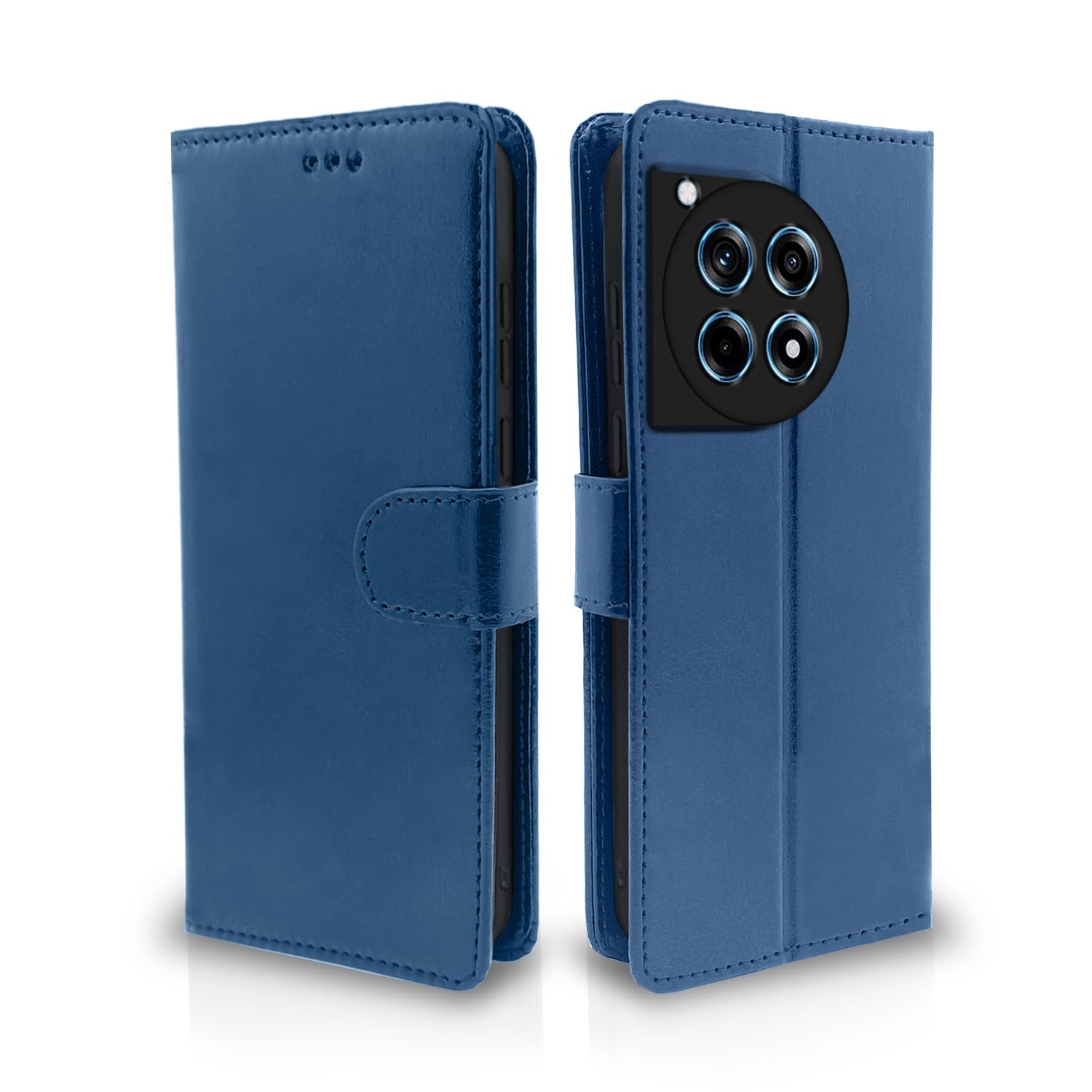 Pikkme OnePlus 12R 5G Flip Cover Leather Finish | Inside TPU with Card Pockets | Wallet Stand and Shock Proof | Complete Protection Flip Case (Blue) (B0CXF6R39V) Amazon Price History, Amazon Price Tracker