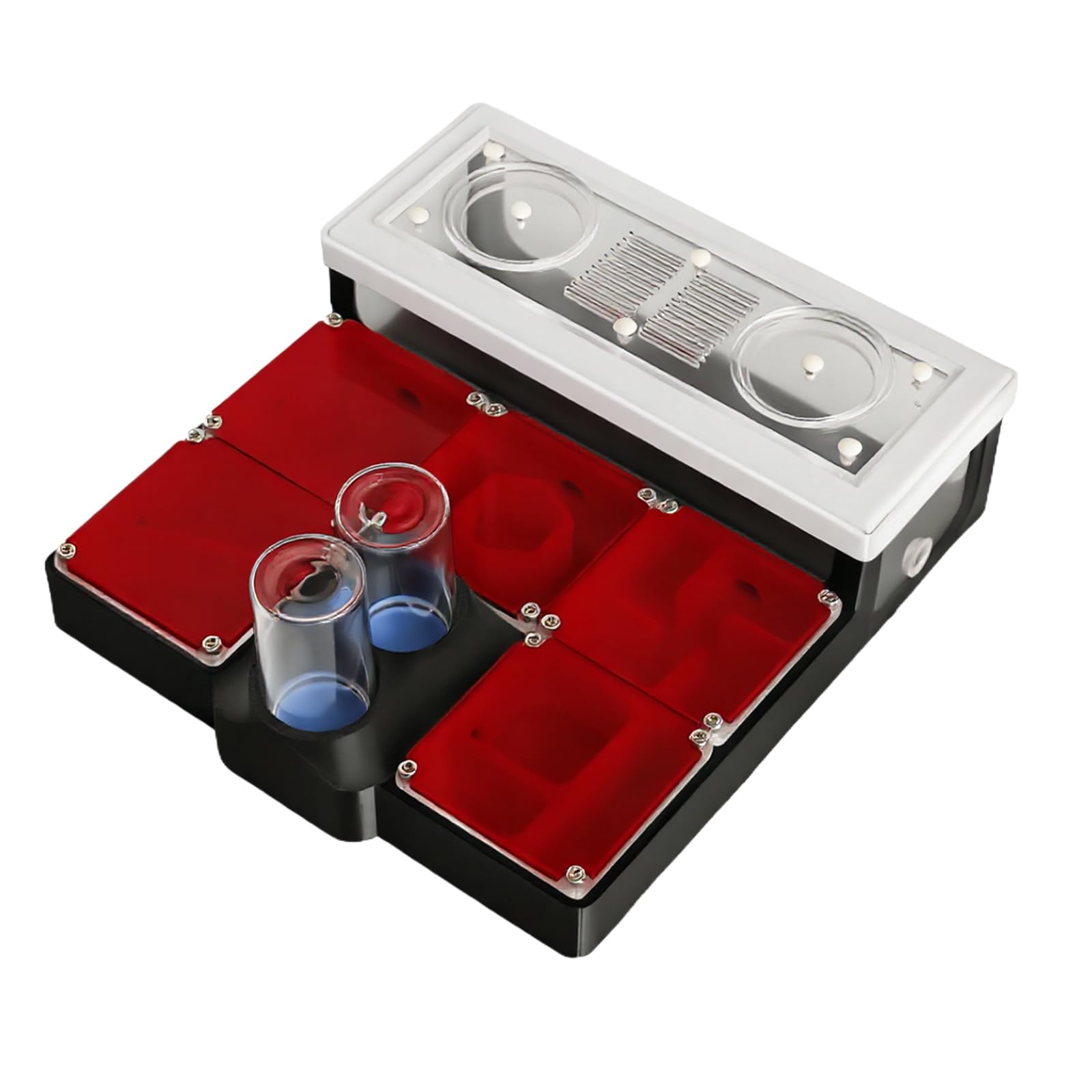 yuyala Ant Farm Nest, Black and Red, Acrylic Construction, Desktop Formicarium for Ant Colony Housing (L)