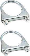 QWORK U-Bolt Muffler Tip Exhaust Hook, 2-1/2