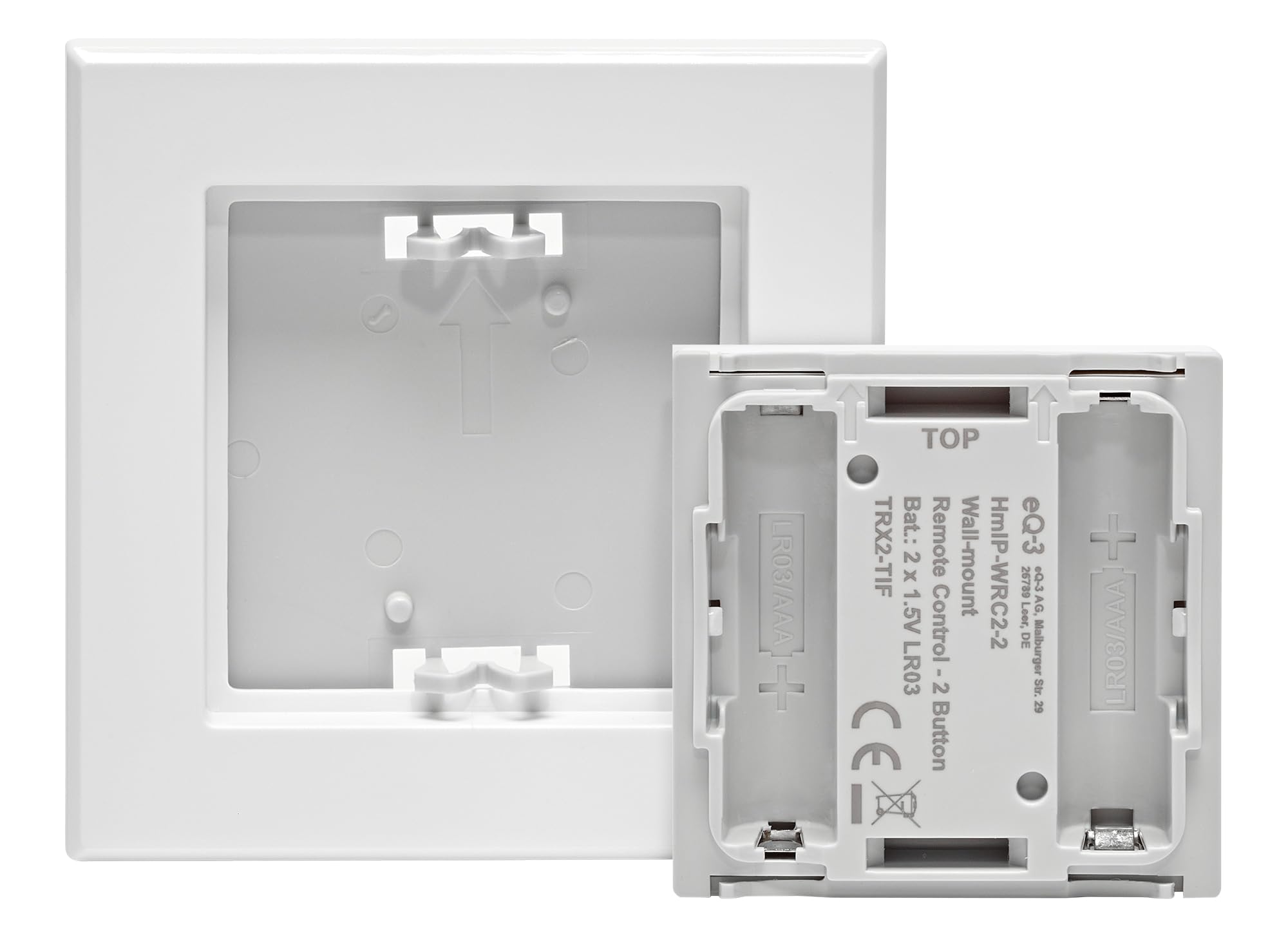 Homematic IP Inteligentny przycisk ścienny – podwójny przełącznik ścienny, dwa przyciski, akcesoria do Twojego Homematic IP Smart Home, uniwersalne zastosowanie, przełącza siłowniki i termostaty