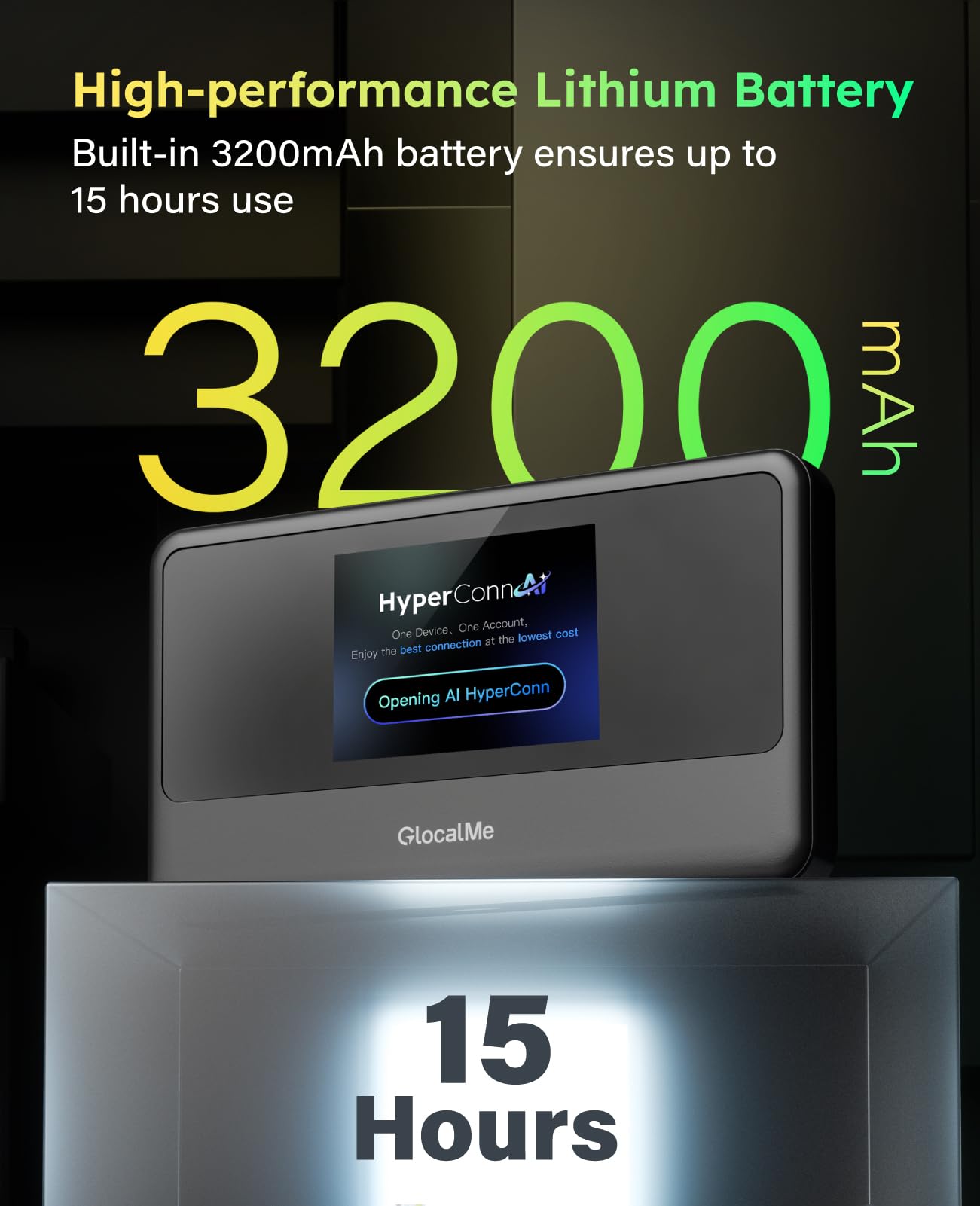 GlocalMe MeowGo G40Pro 4G Portable WiFi Hotspot, Cat13 390Mbps