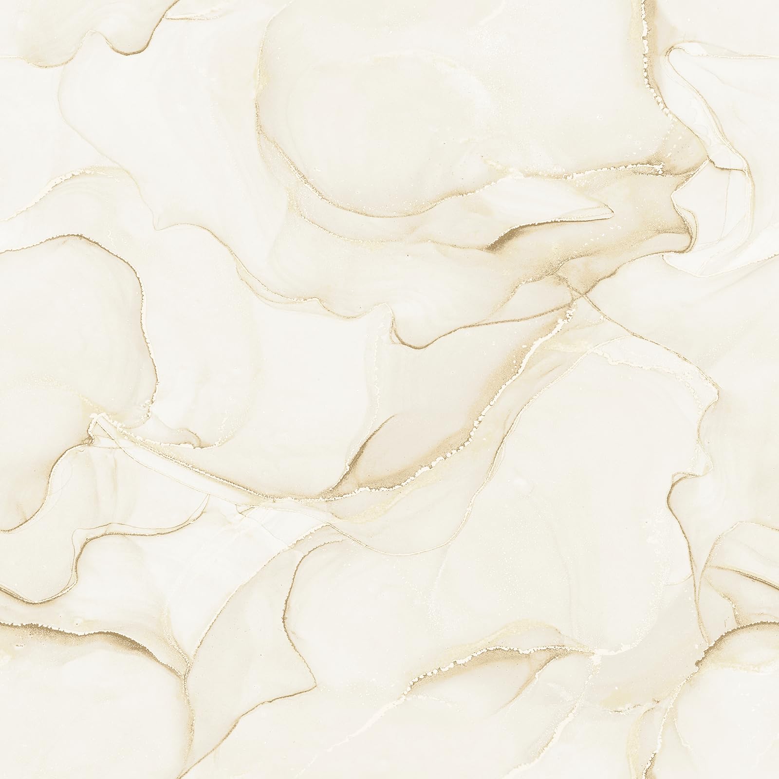 Muriva Elysian Marble Cream Wallpaper Modern Metallic Gold Effect