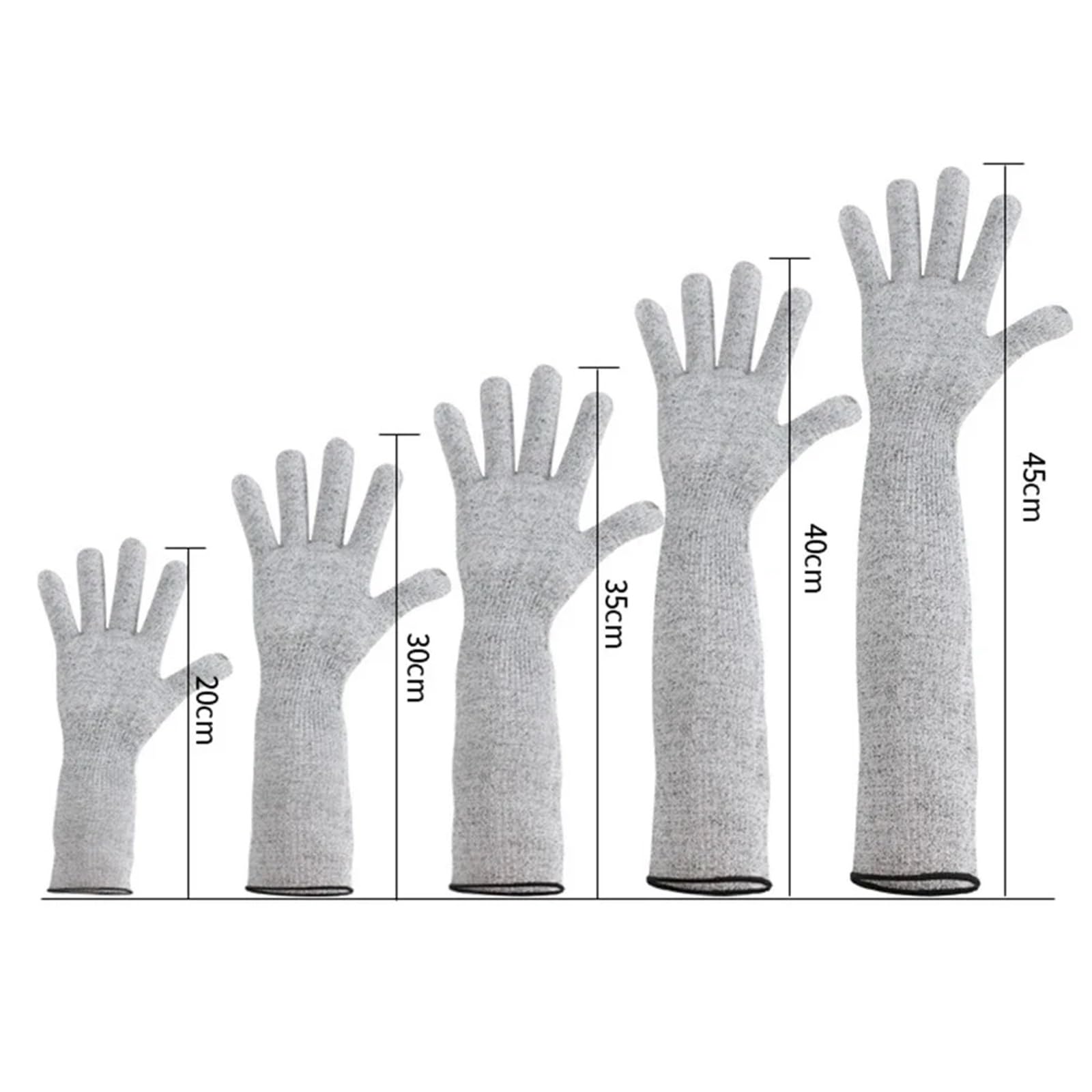1 Paar Schnitt- und Stichschutzhandschuhe der Schutzklasse 5 (HPPE),Hohe Flexibilität(30mm)