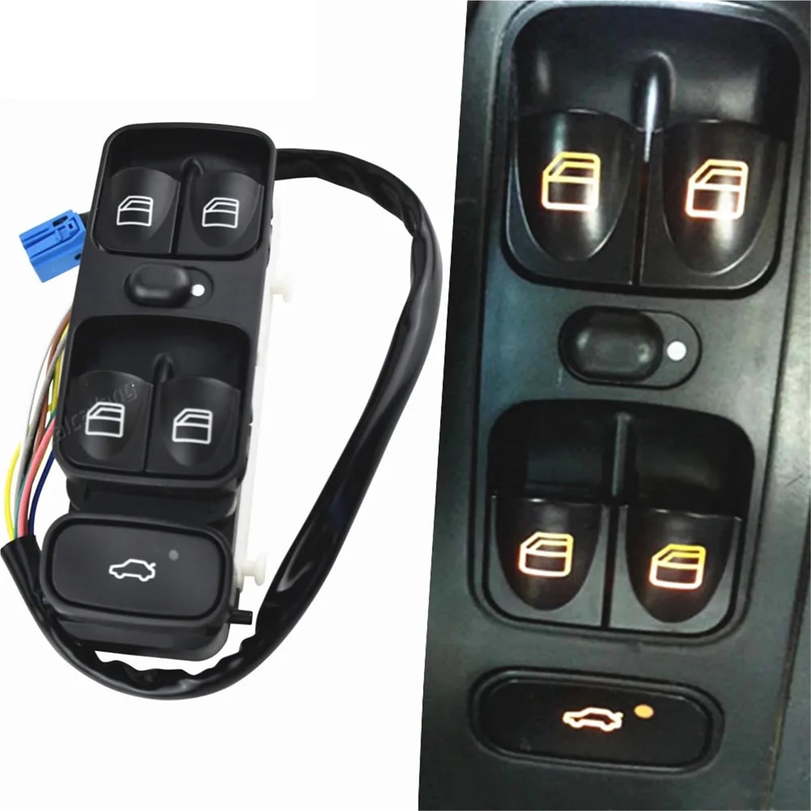 Interrupteur de lève-vitre électrique A2038200110 pour commande de vitre auto 1 pièce - 5