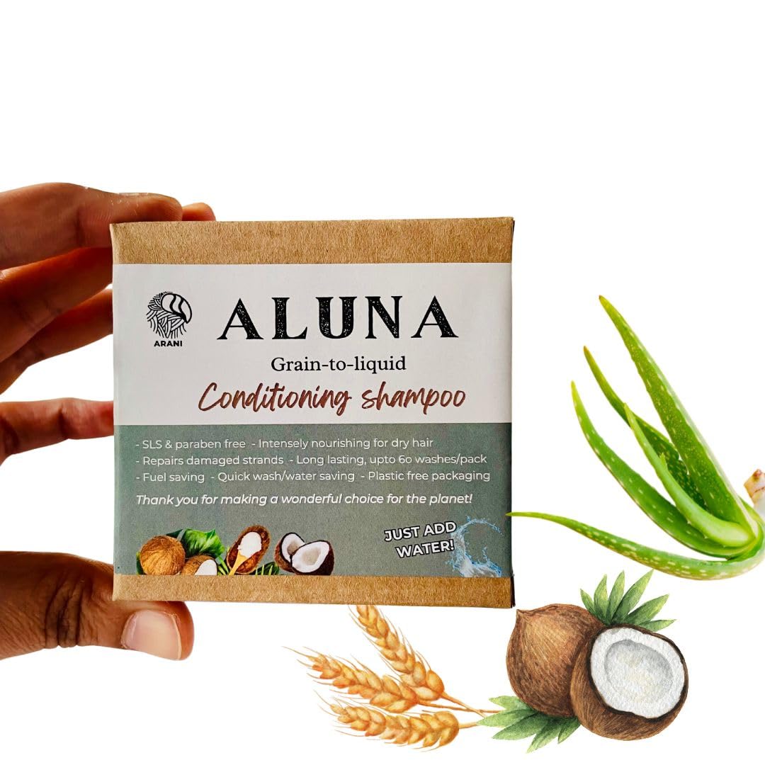 ALUNA Grain-to-Liquid Conditioning Shampoo, Vegan, SLS-Free, Paraben-Free, Plastic-Free, 60 Washes-image-23
