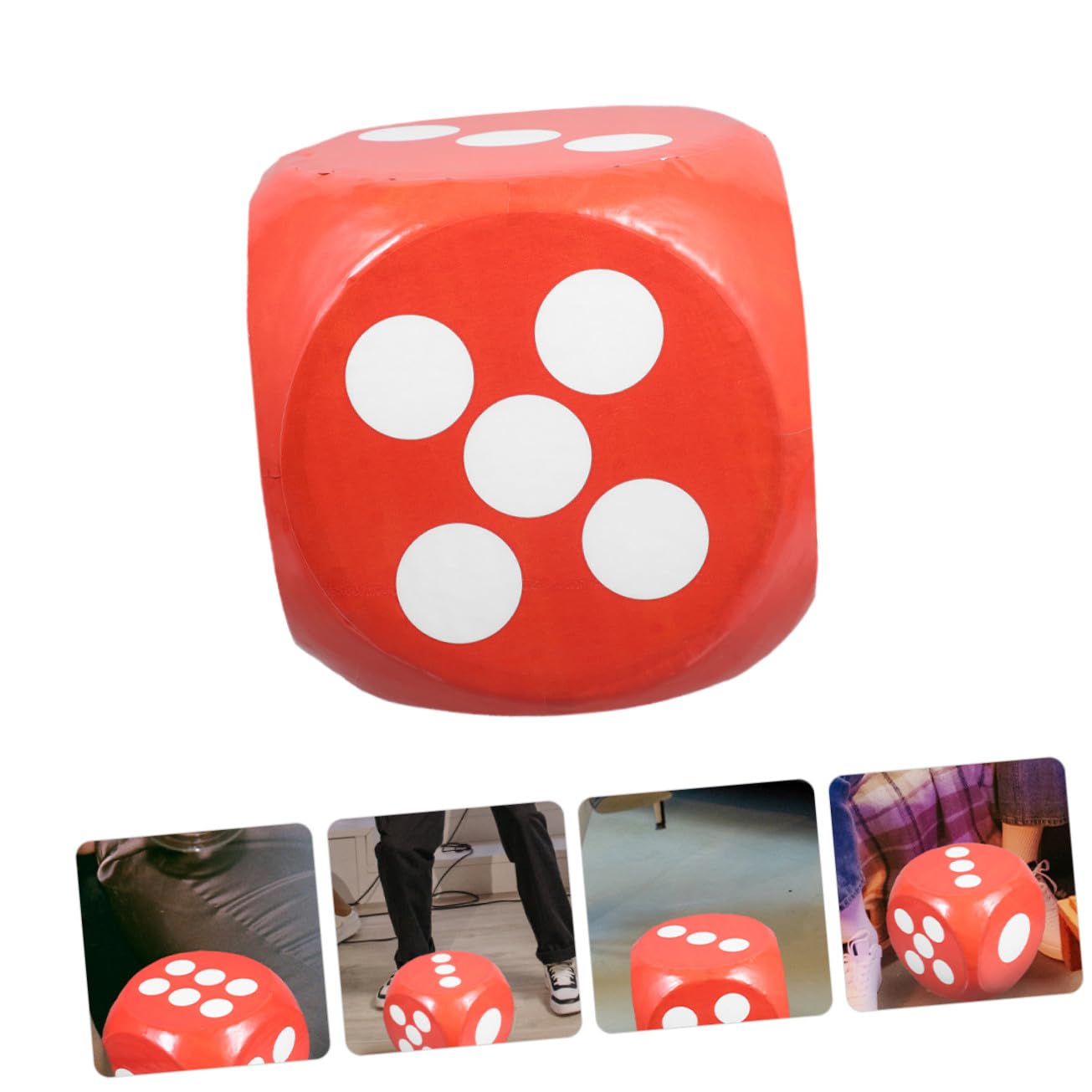 Dados de Espuma de Gran Tamaño Rojos para Enseñanza y Juegos de Fiesta Material Seguro y Uso Versátil para Adultos y Niños