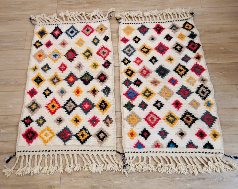 Tapis Berbères Azilal Multicolores pour Salon et Chambre Cosy