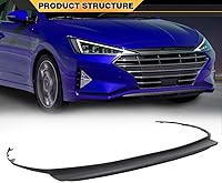 Vista 8 de Deflector inferior de parachoques delantero compatible con Hyundai Elantra Sedan 2017 2018 86591F2000 86591F3000 HY1095107