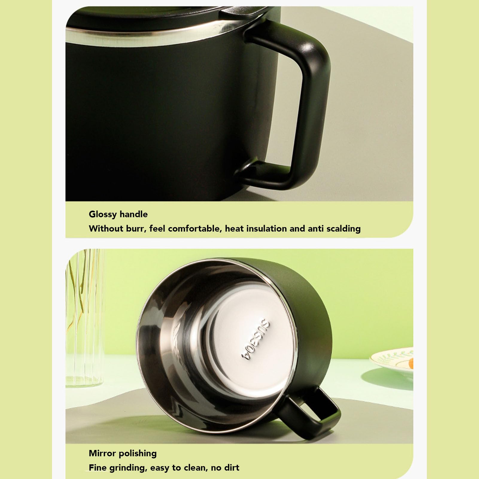 Ciotola Ramen Istantaneo Da 1200ml Con Coperchio E Cucchiaio - Microonde, Portatile Per Dormitori O Ufficio - Foto 3