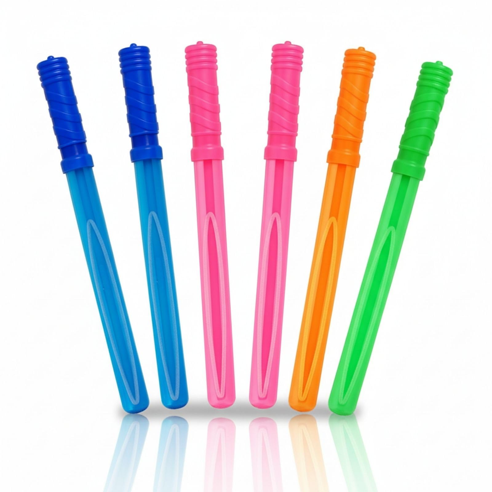alldoro 60628 Bubble Party Soap Bubbles Sword Set of 6 Including 6 x 120 ml Soap, for Children from 36 Months and Adults, 37 cm, Colourful