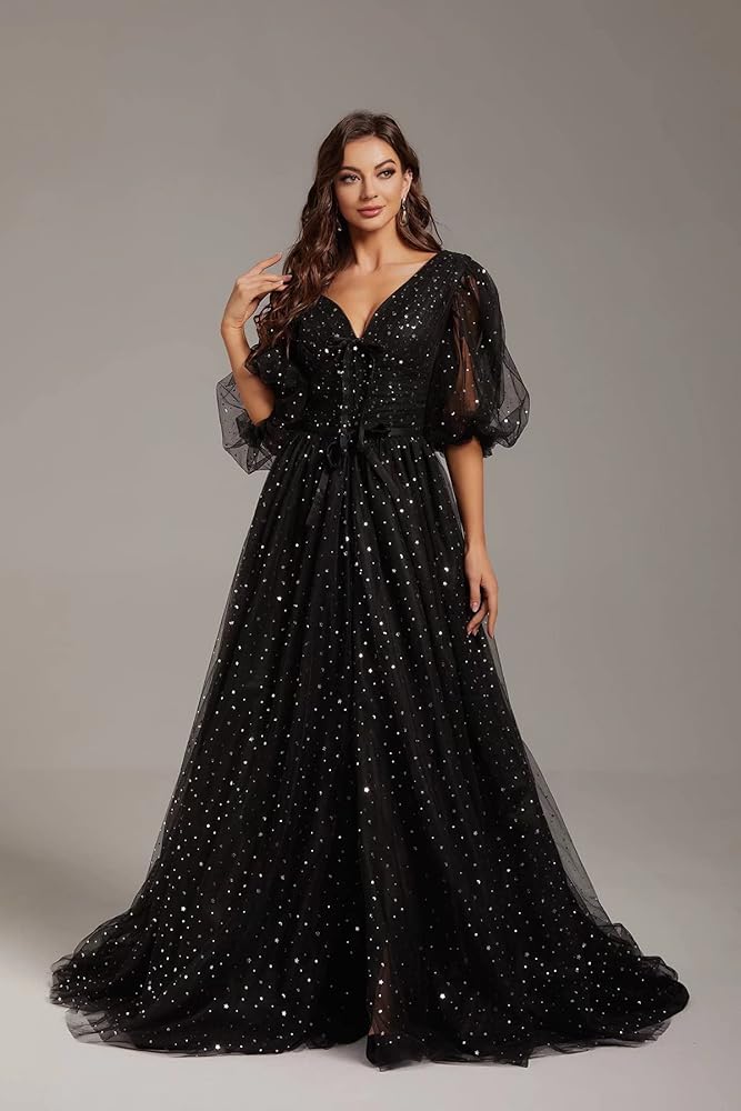 【ROMANTIC CROWN】送料・関税込/MONOCHROME SHOULDERLESS DRESS Amazon.com: Smileven Sparkle Starry Tulle Prom Dresses 2022