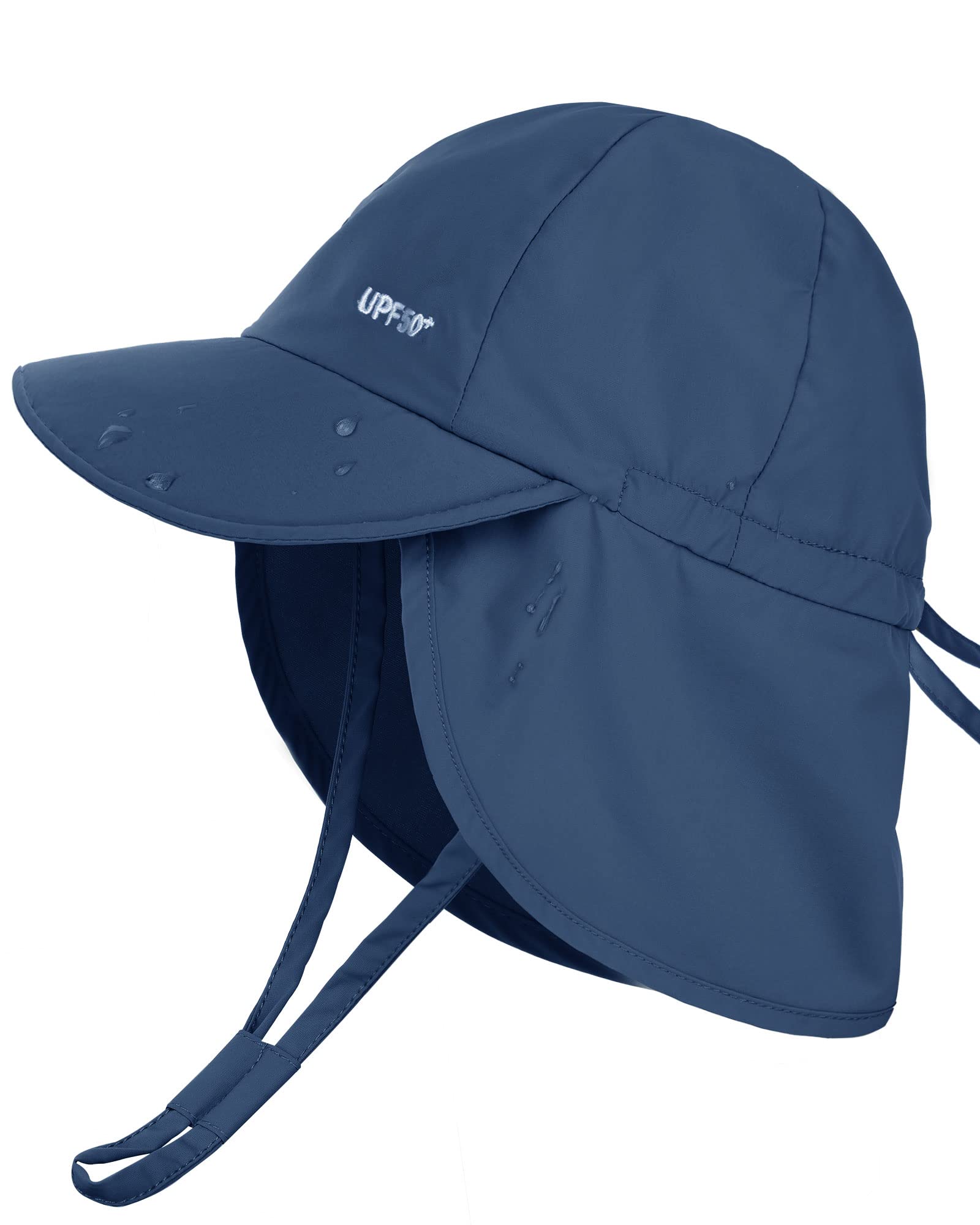 FURTALK Baby Sonnenhut mit Nackenklappe Kleinkind Kinder UPF 50+ Einstellbare Jungen Mädchen UV-Schutz Sommer Mütze Strand Schwimmen Hut
