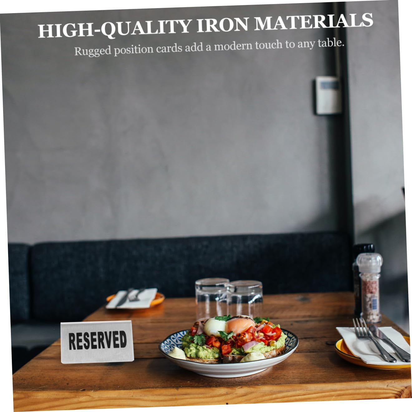 4 Piezas Placas de Mesa Reservadas Inoxidable Doble Cara para Restaurantes y Bodas Señalización Elegante para Reservar Asientos y Banquetes