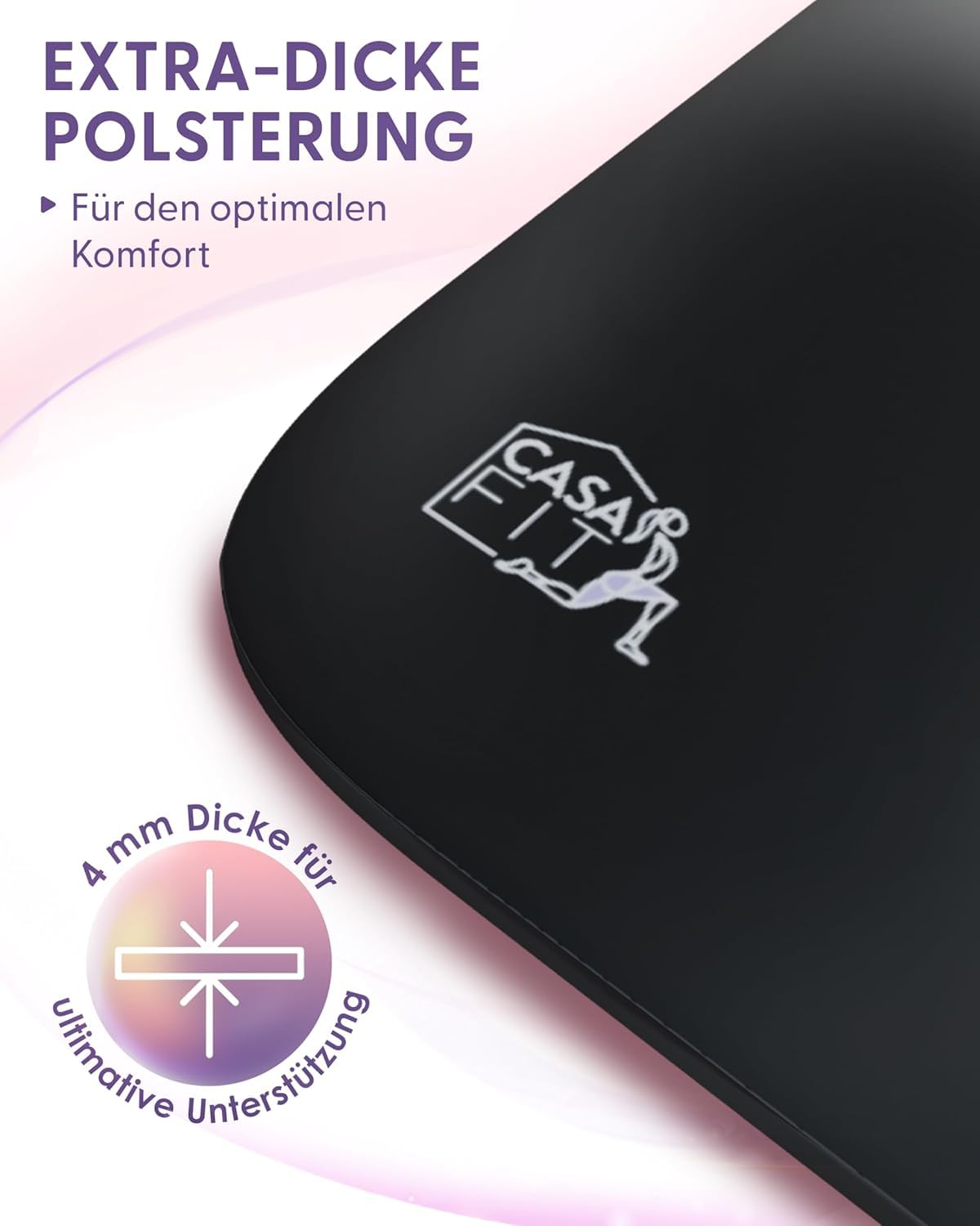 Esterilla de yoga de caucho natural | Esterilla de yoga antideslizante y acolchada | Esterilla de fitness para yoga, pilates, esterilla de gimnasia, esterilla deportiva con correa de