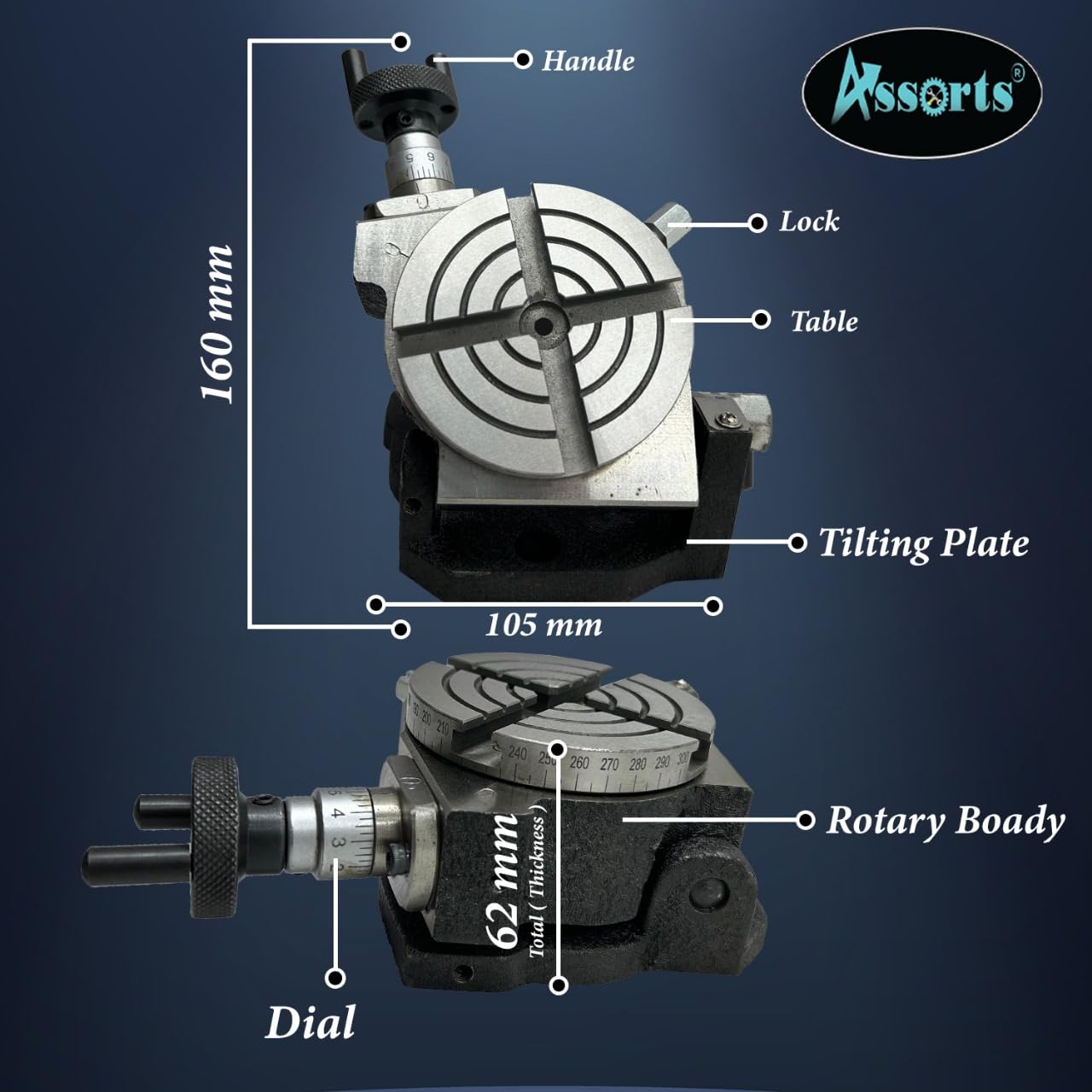 Tavola Rotante (3" Inclinazione 4 Slot ( 80 mm))