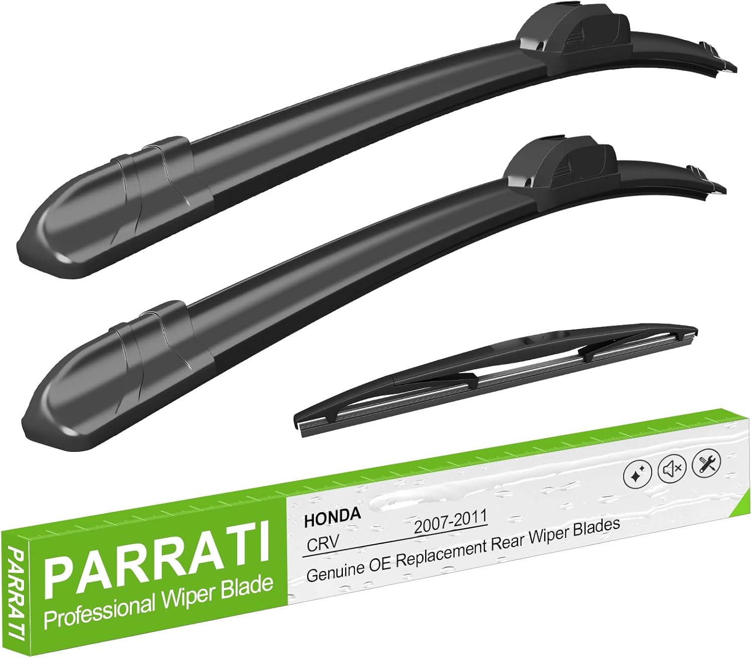 PARRATI® Windshield Wiper Blades 26"+16"+14" - Replacement for 2007-2011 Honda CR-V, Quiet Durable All-Season Streak-Free Wiping, Easy 5-Min Install - Reliable for Family Car Owners & Commuters
