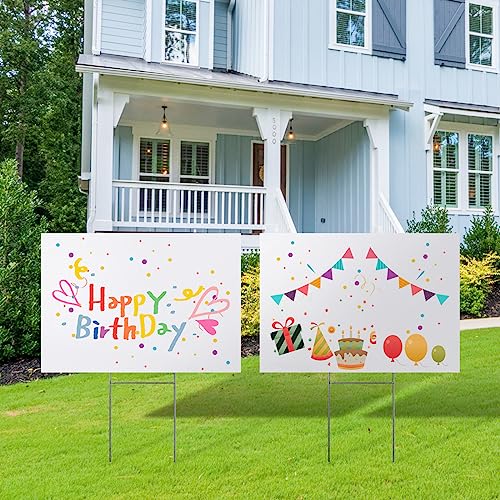 Ohiyoo 12 Pack Blank Yard Signs With Stakes, 17 X 12 In Diy Blank Lawn Signs Custom Yard Signs With Stakes, White Corrugated Plastic Yard Signs For Party Decorations Picket Sign Kit (White) #TOP5