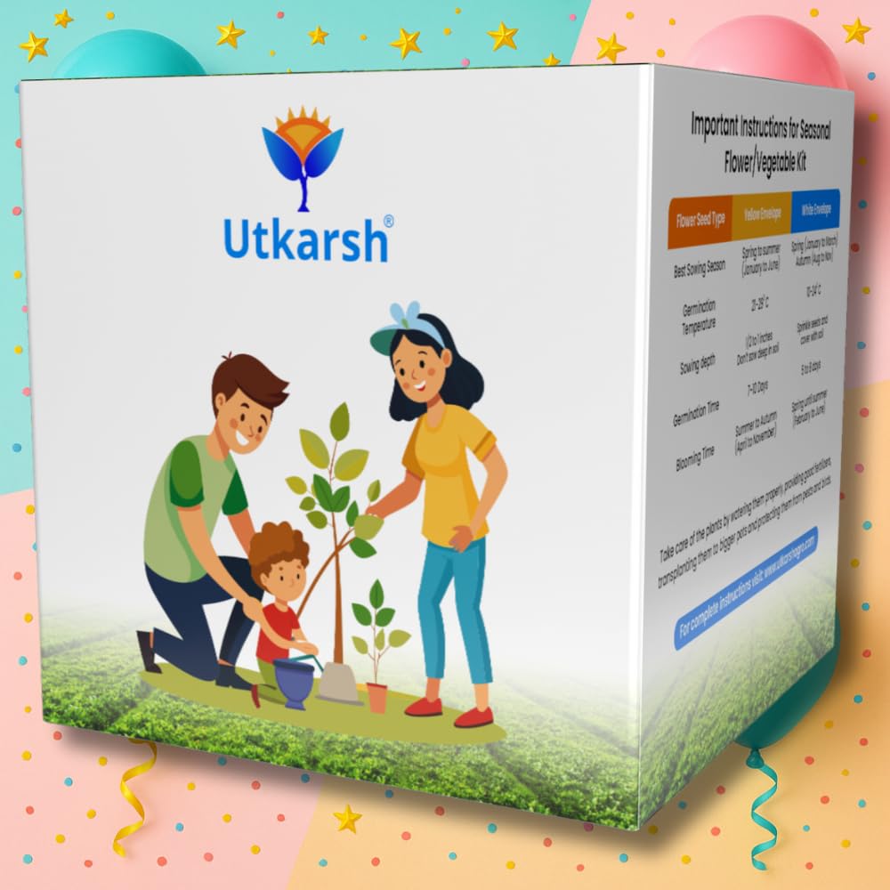Utkarsh Seasonal Vegetable DIY Kit for Gifting | Best Return Gift For Kids Birthday Party | Eco-Friendly, Easy-to-Grow Kit for Home & Kitchen Gardening | Pack of 1-picture-22