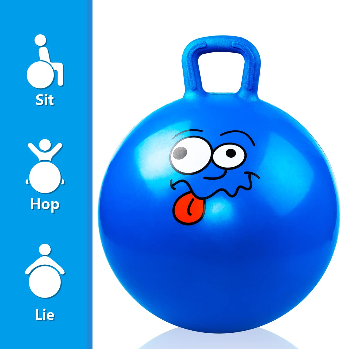 Vastoy 20 Inch Space Hopper Ball for Kids 6-9 Years, Anti-Slip Space Hopper with Hand Pump - Image 3