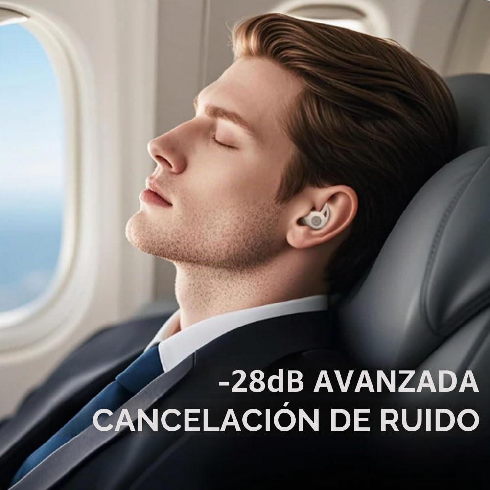 Noise Cancelling Earplugs for Sleep,Anti Snoring Headphones for Side Sleepers, Mini Bluetooth Sleepbuds,Ultra Comfortable & Noiseless Sleeping with ANC, Mini Bluetooth Sleepbuds with 24h Battery-B