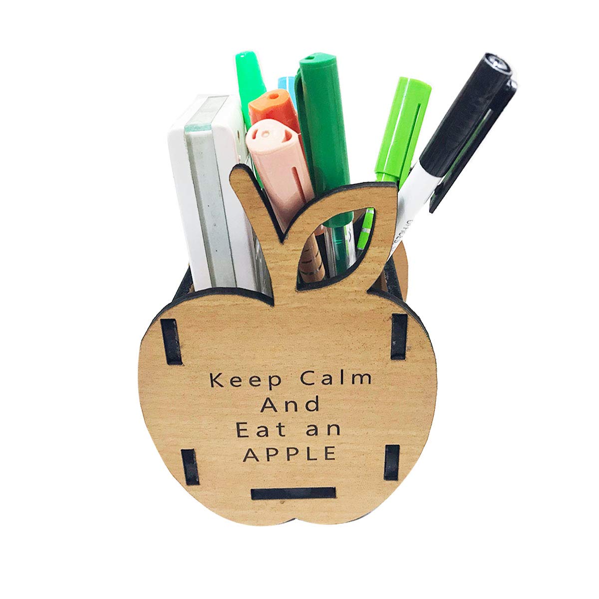 Ecobill Apple Shape Wooden Pen Stand