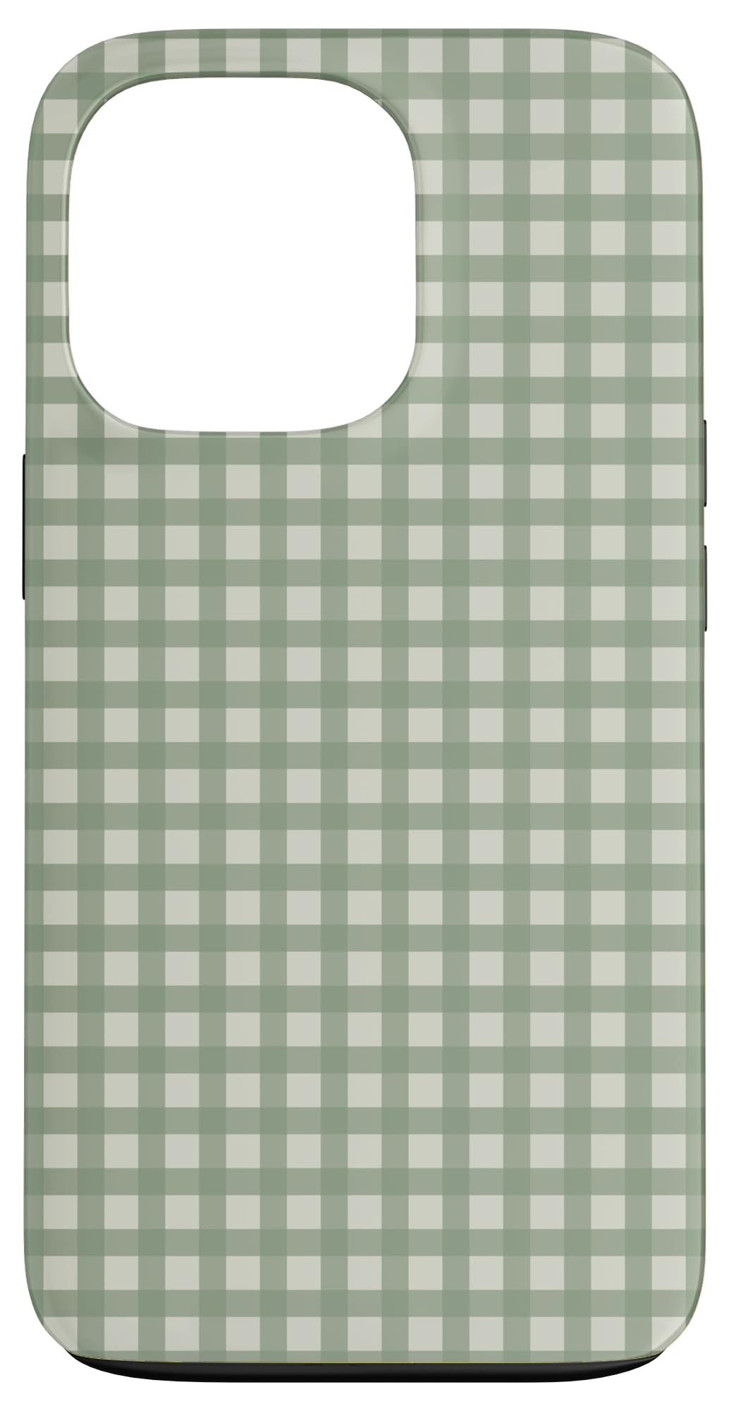 Sage Olive Gingham Checkered Picnic Plaid Pattern Aesthetic Case for iPhone 13 Pro