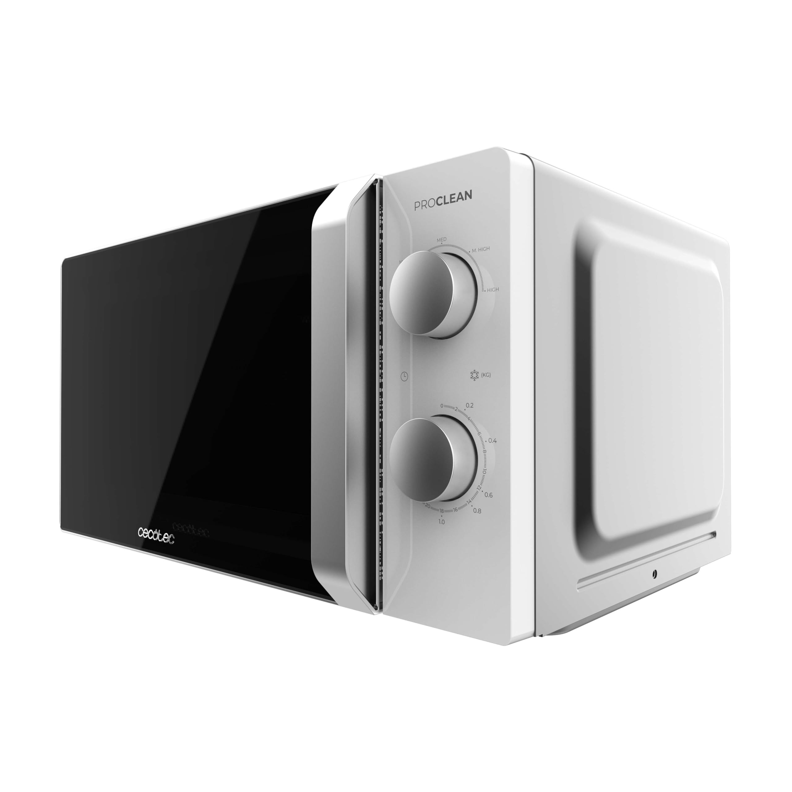 Cecotec Forni a Microonde Combinati con Grill Proclean 2010 Inverter White. 700W, Capacità 19 Litri, 5 Livelli di Potenza, Piatto Girevole da 245 mm, Timer fino a 30 Minuti e Avvisatore Acustico.
